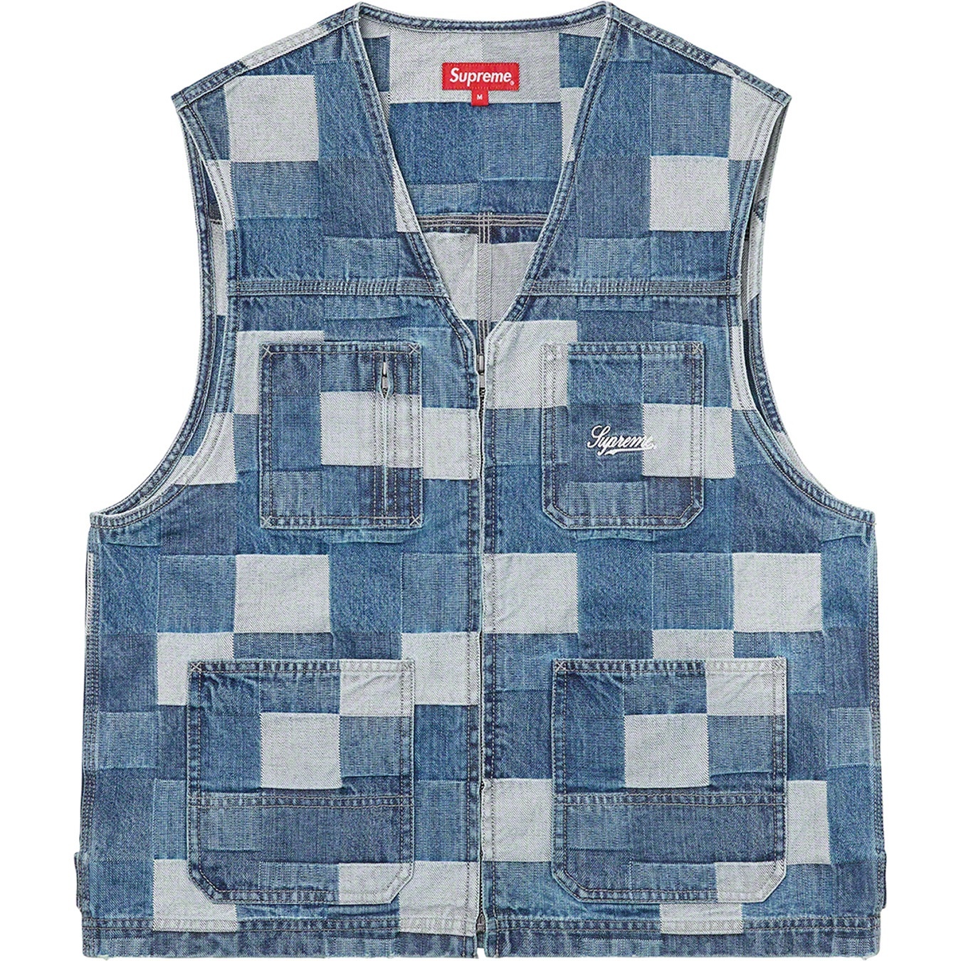 Patched Denim Vest view 11